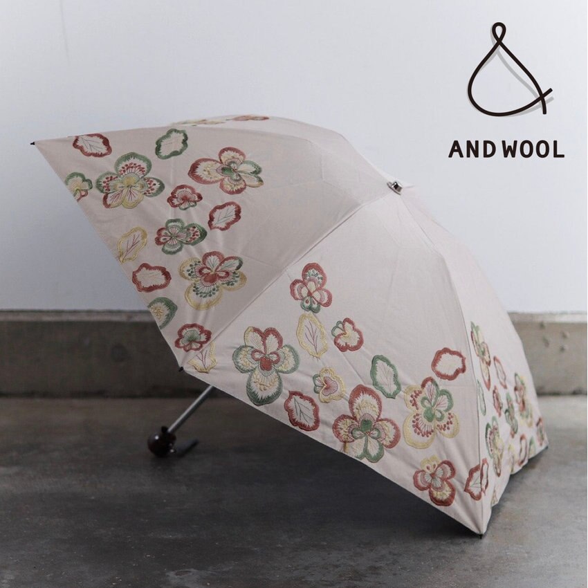 在庫が少なくなってまいりました!!【人気の晴雨兼用日傘 ビオラ刺繍】UV紫外線カット率99%以上