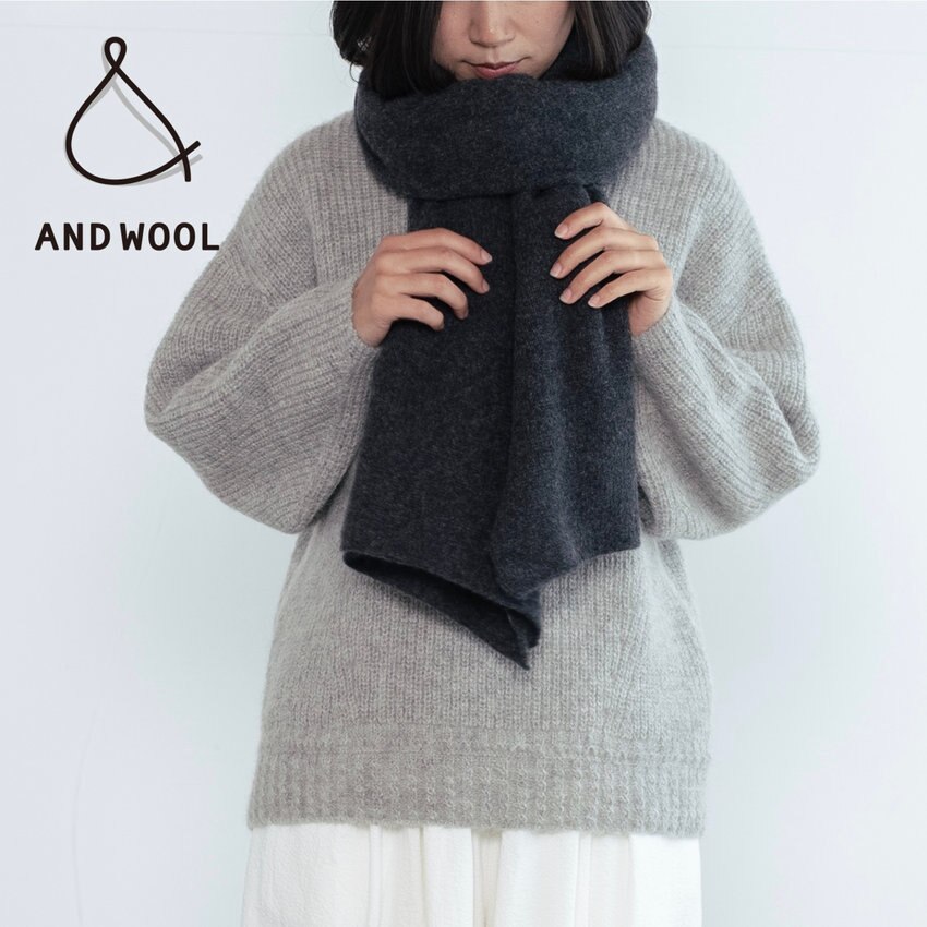 ANDWOOL一番人気【ホワイトカシミヤ100%のストール】手編み機で1枚1枚仕上げました「冬のギフトにもおすすめ」
