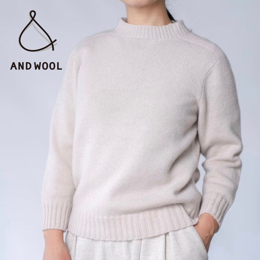 【予約生産品】手編み機で1枚1枚編み上げる「ホワイトカシミヤ100%のセーター」特別な1着としてぜひどうぞ