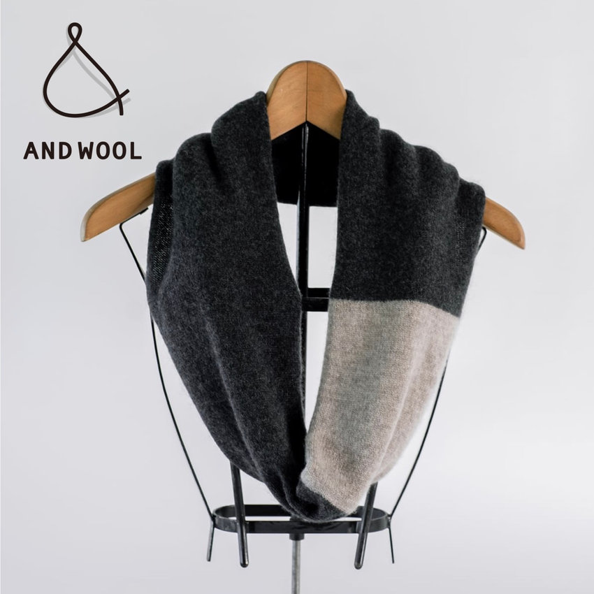 【ホワイトカシミヤ100%シリーズ】今シーズンは「ツートーンカラーのスヌード」がご好評をいただいております!!