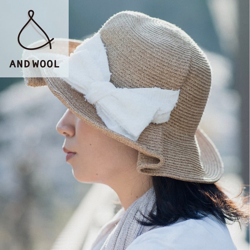 おしゃれを楽しみながら【バッチリ紫外線対策!!】大きなリボンが印象的で上品な「ジャカートリボンの帽子」