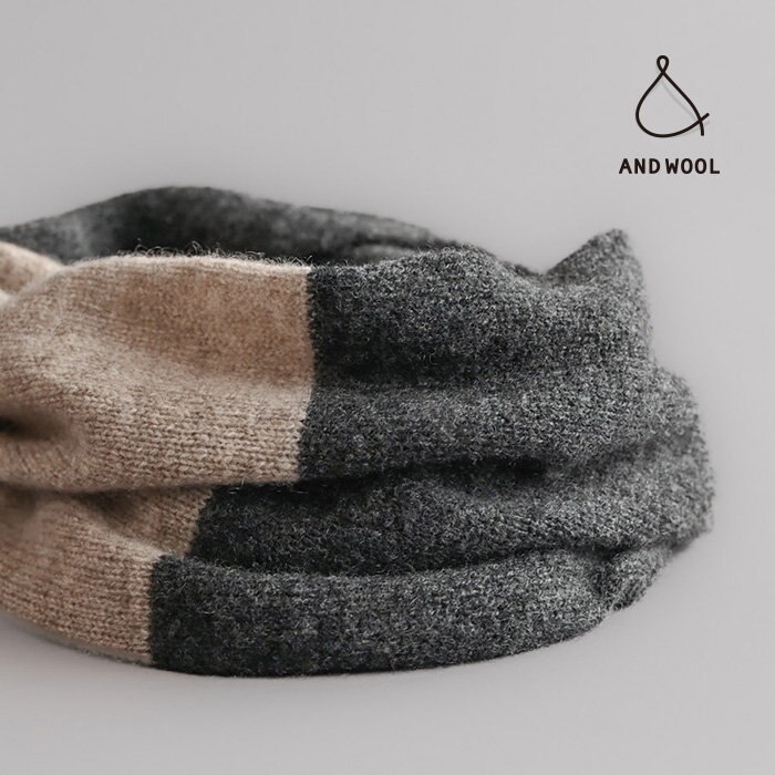 【ニット屋さんの上質なカシミヤ】スタイリングにひと匙の遊び心を加えられる、ツートンカラーのストール＆スヌード