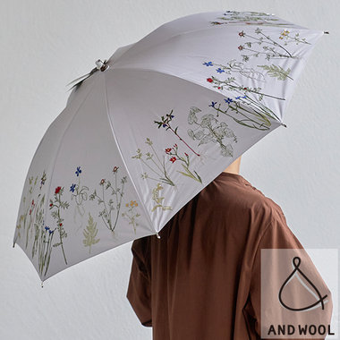 刺繍の晴雨兼用日傘に『新色グレー』登場。上品な日差し対策を