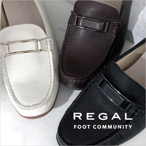 【REGAL】上品なビット付フラットシューズ