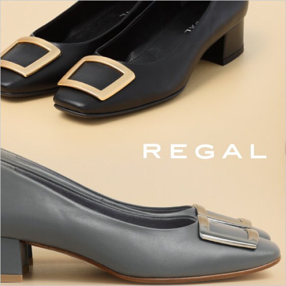 REGAL Ladies｜目を引く大ぶりなバックルパンプス