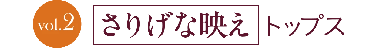 さりげな映えトップス