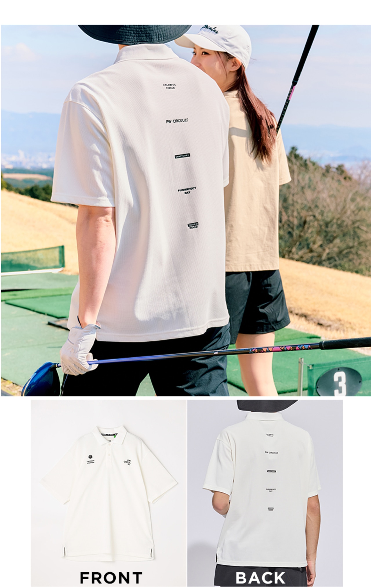 PWCIRCULUS,ピーダブ,PW,ゴルフウェア,ゴルフトップス,ベーシック,ポロシャツ,ポロ,MENS,2026春夏,新作ウェア,機能性