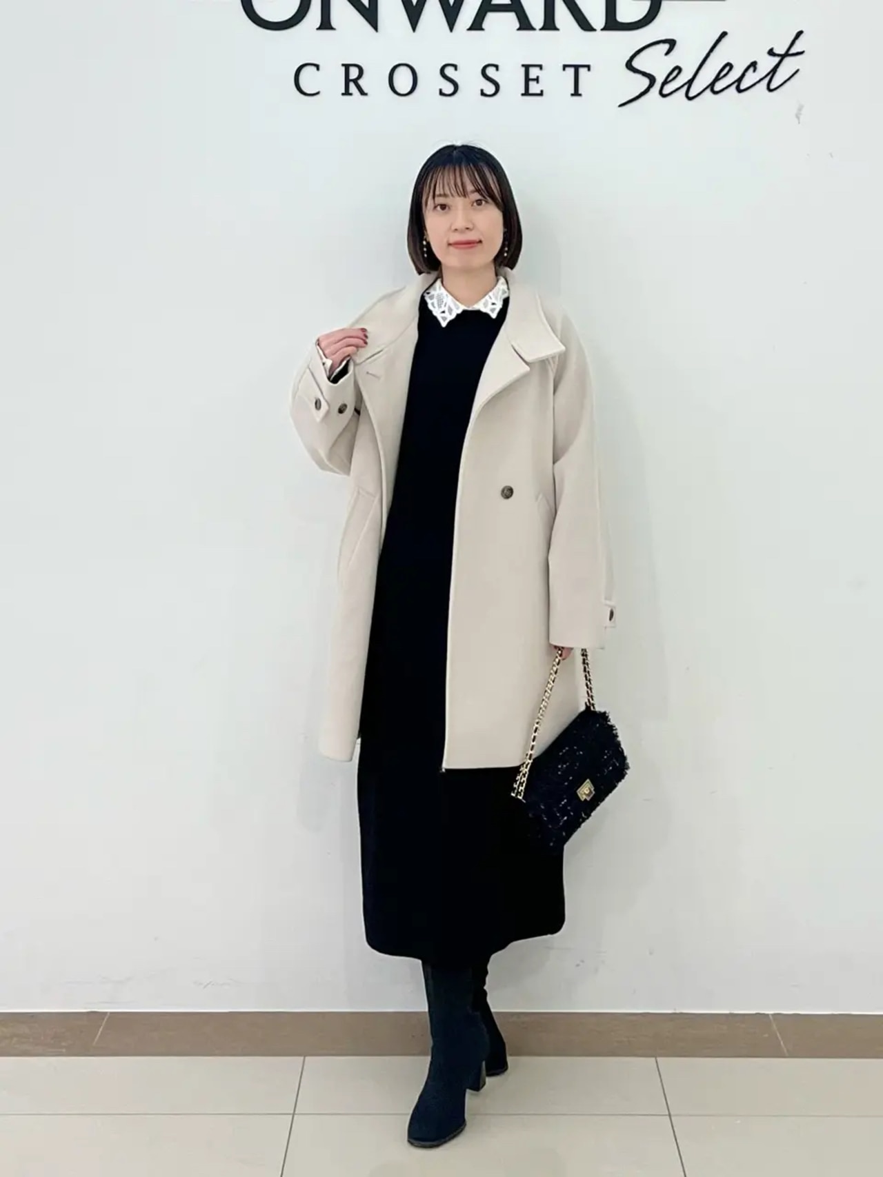 スタンドカラーコート