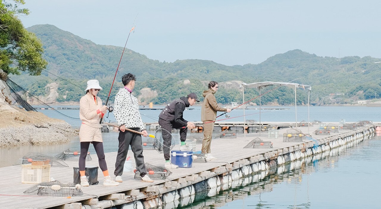 PWCIRCULUS,ピーダブ,PW,ゴルフウエア,POP&WIT&TRIPの第2弾,仮屋湾遊漁センター,みんなで釣りのシーン