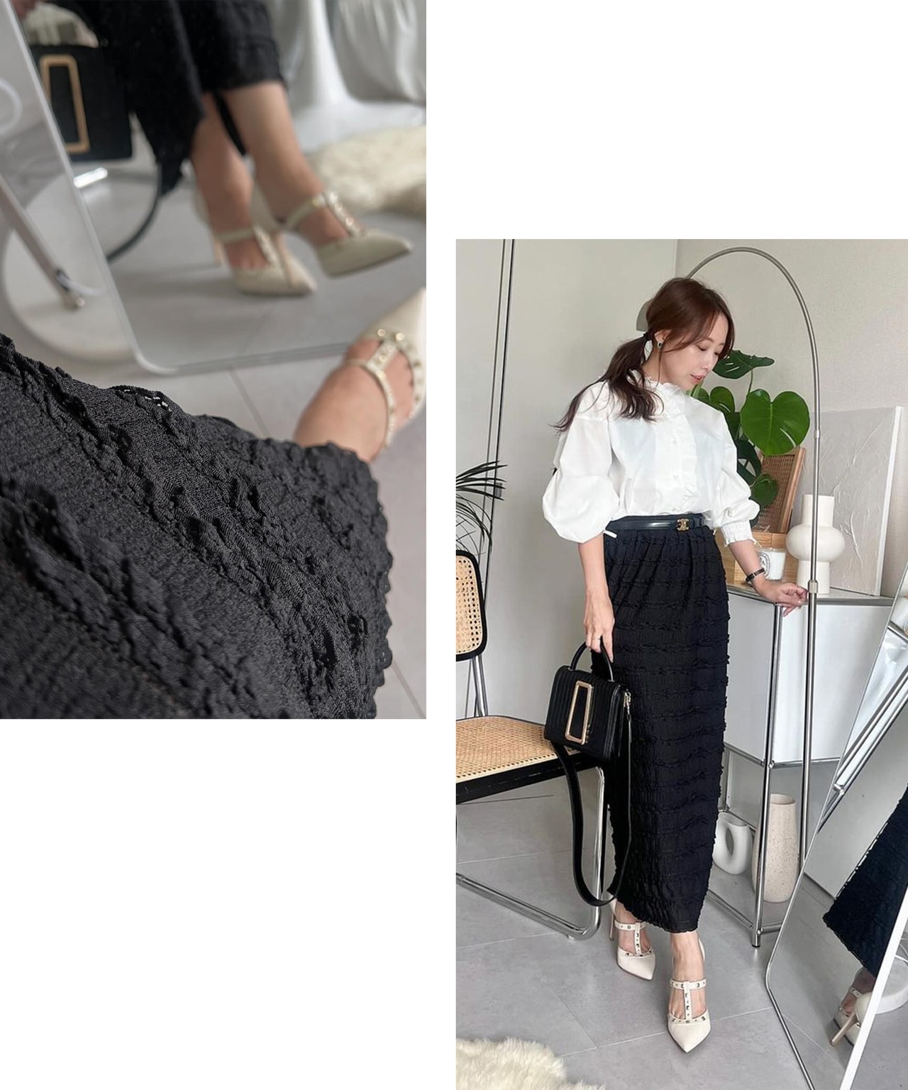 【洗える】フリルシャツ ブラウス