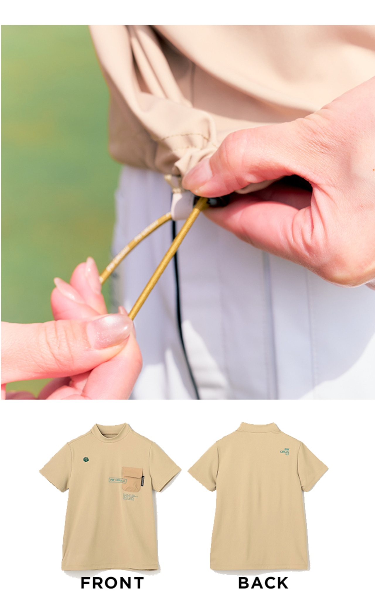 PWCIRCULUS,ピーダブ,PW,ゴルフウェア,ゴルフトップス,モックネック,WOMENS,2026春夏,新作ウェア,機能性