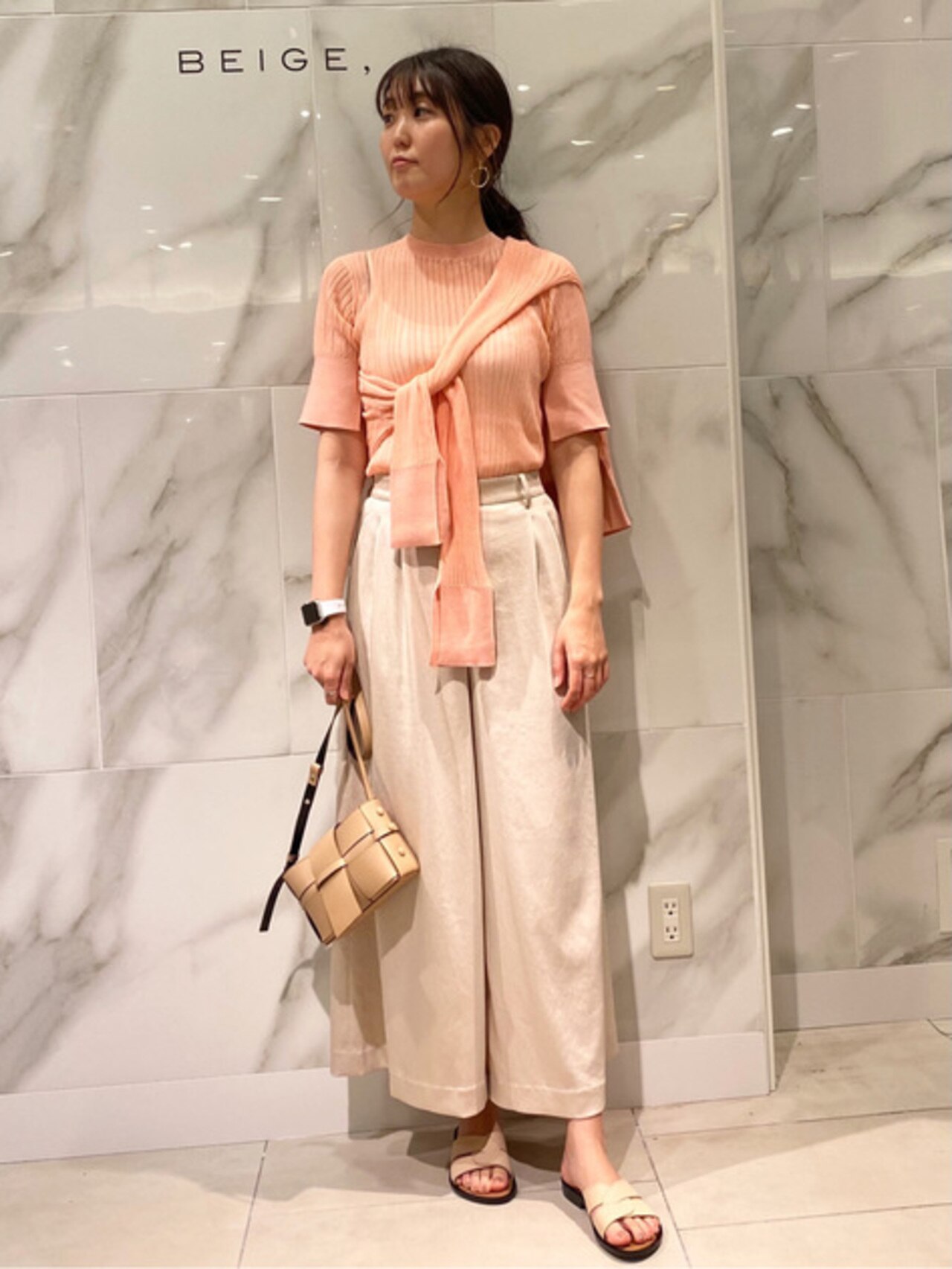 【JOSEPH STUDIO・洗える】シアーリブ ラウンドネックニット