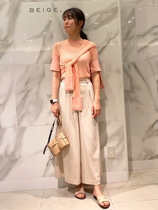 【JOSEPH STUDIO・洗える】シアーリブ ラウンドネックニット