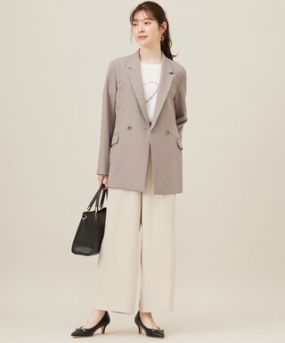 【UVカット・接触冷感・吸水速乾】スマートビューティストレッチ ダブルブレストジャケット