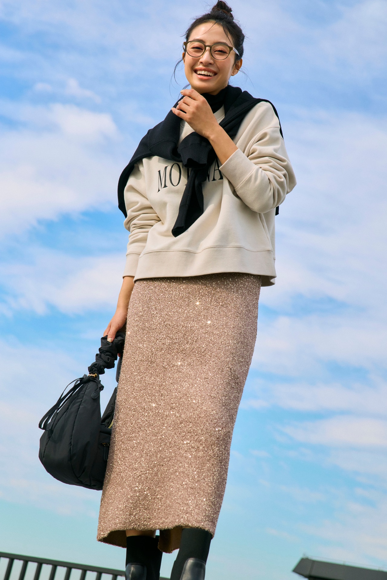 スパンコールスカート