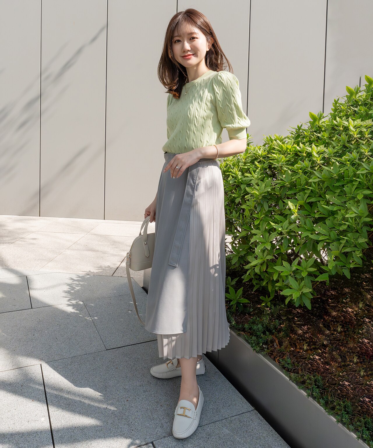 【洗える】カラーケーブル ニット