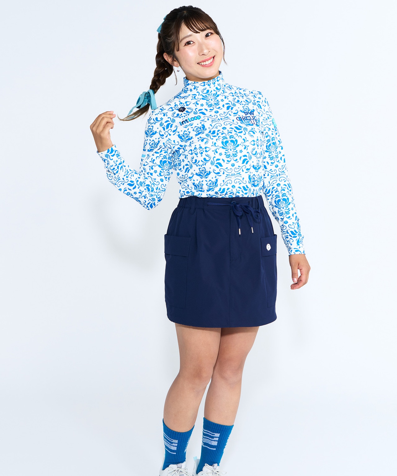 ゴルフ,秋ゴルフ,PWCIRCULUS,ピーダブ,PW,ゴルフウェア,レディース,メンズ,Ladies,mens,永嶋花音,ウェア着用カット01