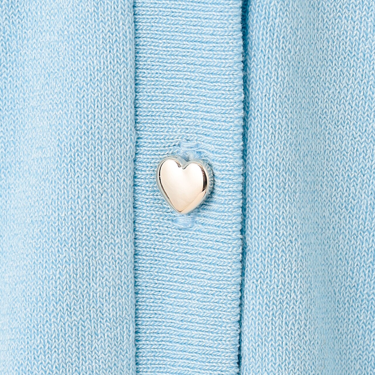 【接触冷感・UVカット】ハートボタン7分袖 カーディガン