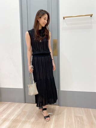 【洗える】レーシーニット セットアップ