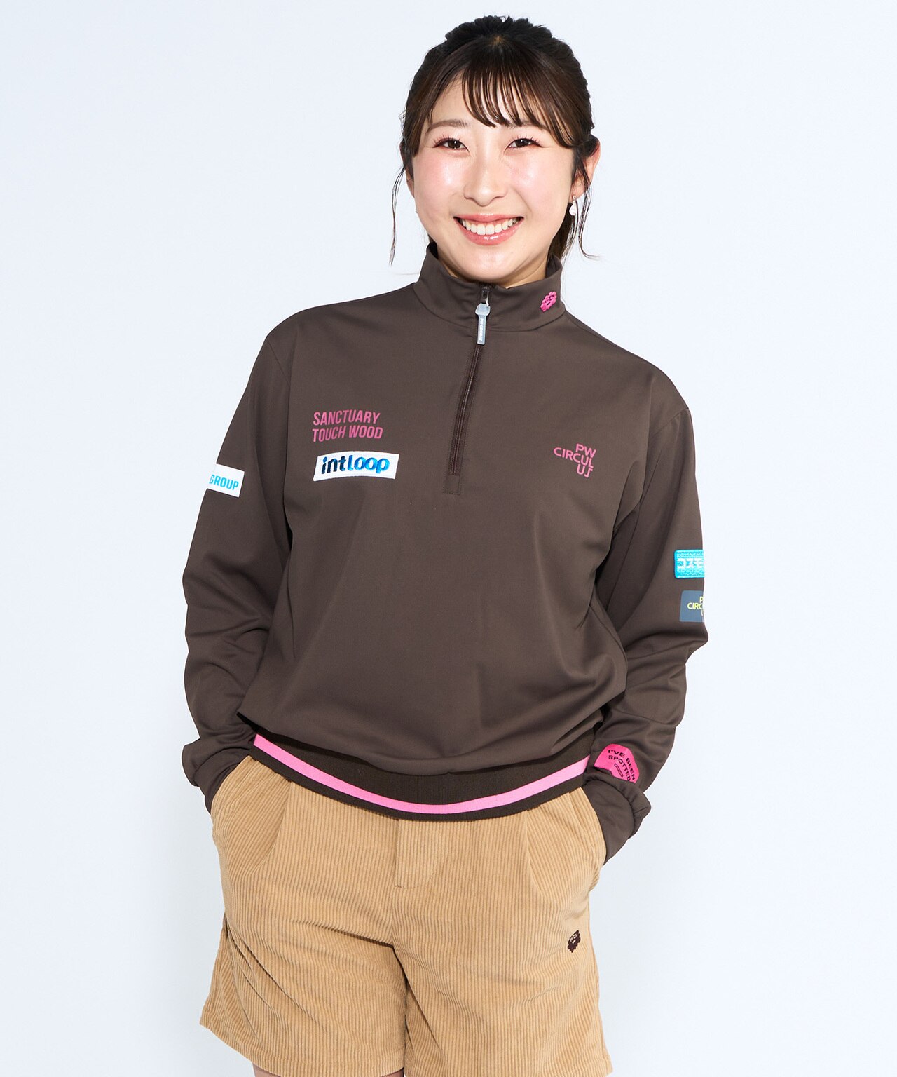 ゴルフ,秋ゴルフ,PWCIRCULUS,ピーダブ,PW,ゴルフウェア,レディース,メンズ,Ladies,mens,永嶋花音,正面カット01