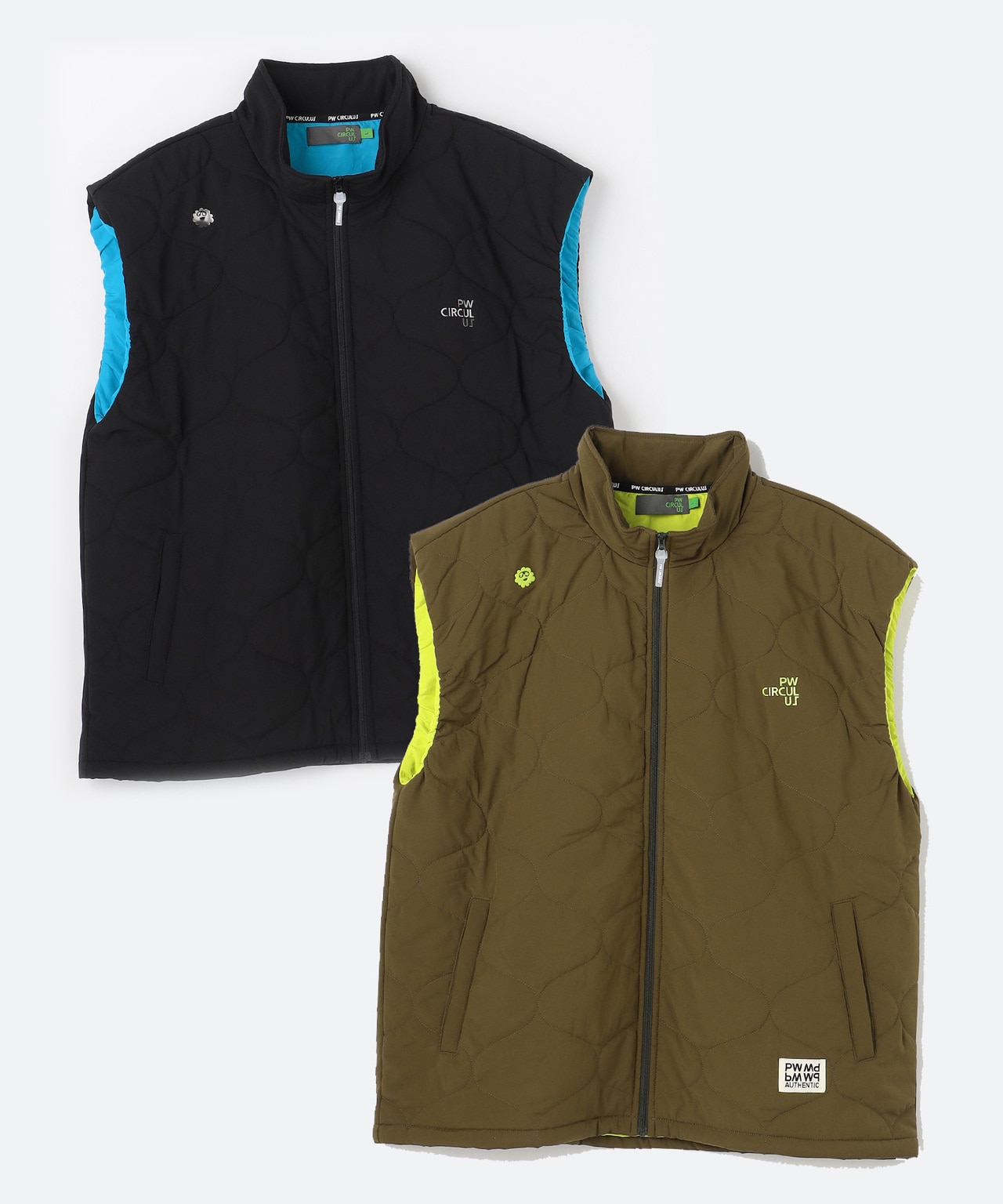 PWCIRCULUS,ピーダブ,PW,ゴルフウエア,おススメ,MEN,アウター,中綿,キルティングベスト,ゴルフ