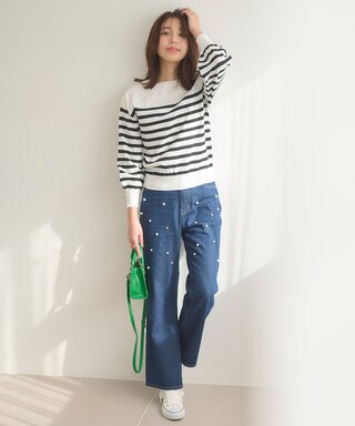 ビジューポイント ニット