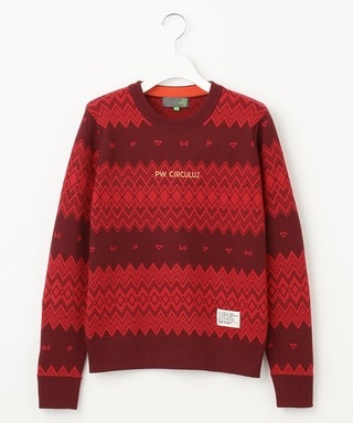 PWCIRCULUS,ピーダブ,PW,ゴルフウエア,おススメ,WOMENS,LADIES,フェアアイル,フェアアイルニット,ニット,ニットフーディ,ゴルフアウター,クリスマスギフト,プレゼント選び,ゴルフプレー