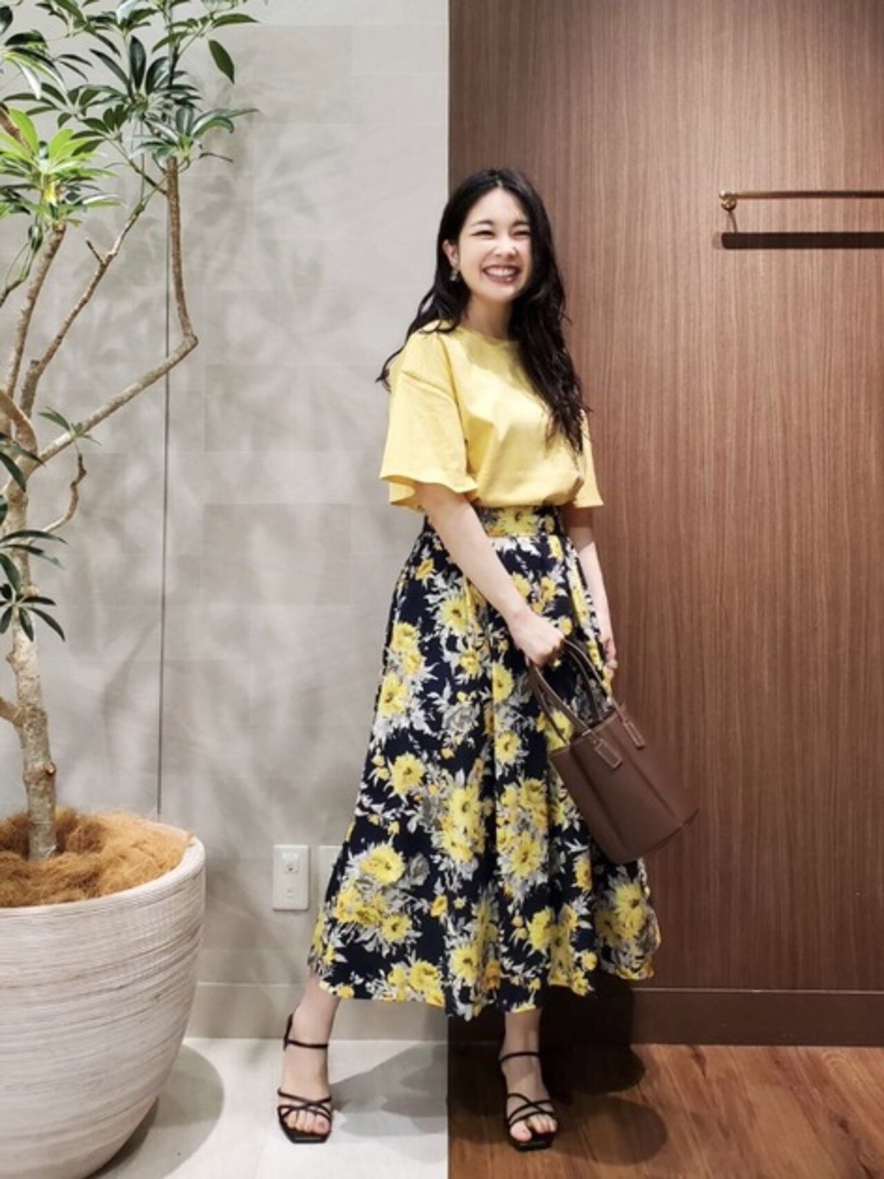 【洗える】コットンテンジク フレアスリーブ カットソー