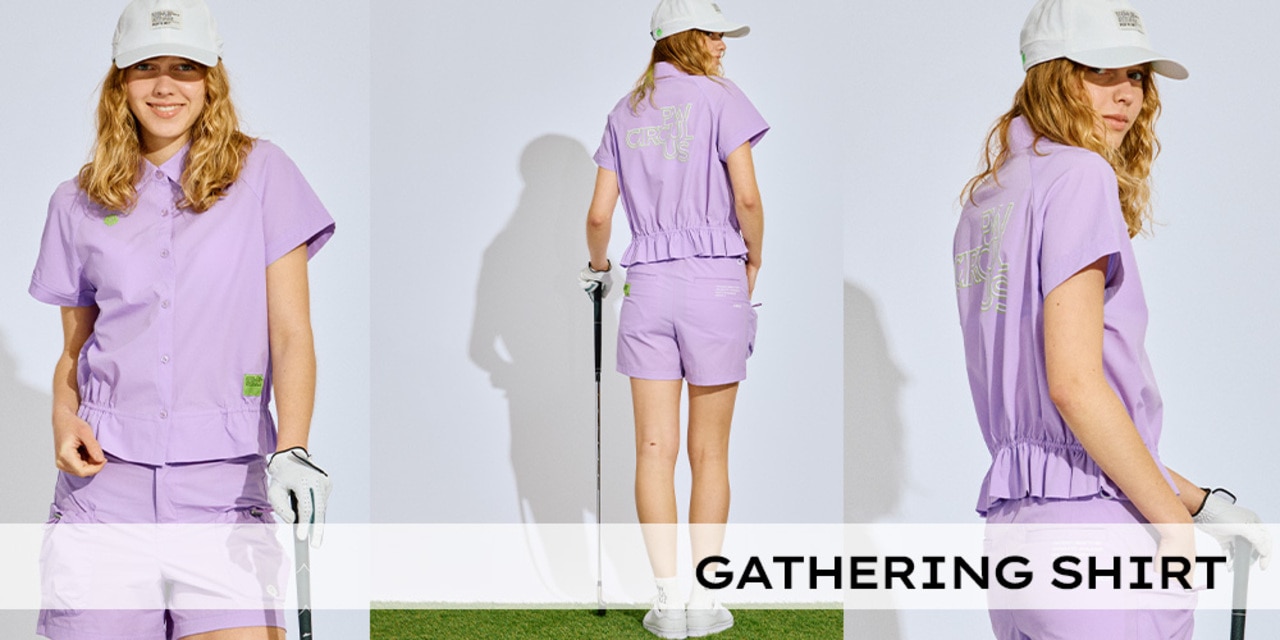 PWCIRCULUS,ピーダブ,PW,ゴルフウエア,モックネック,おススメ,LEDIES,WOMENS,2025春夏,新作ウエア,シャツ