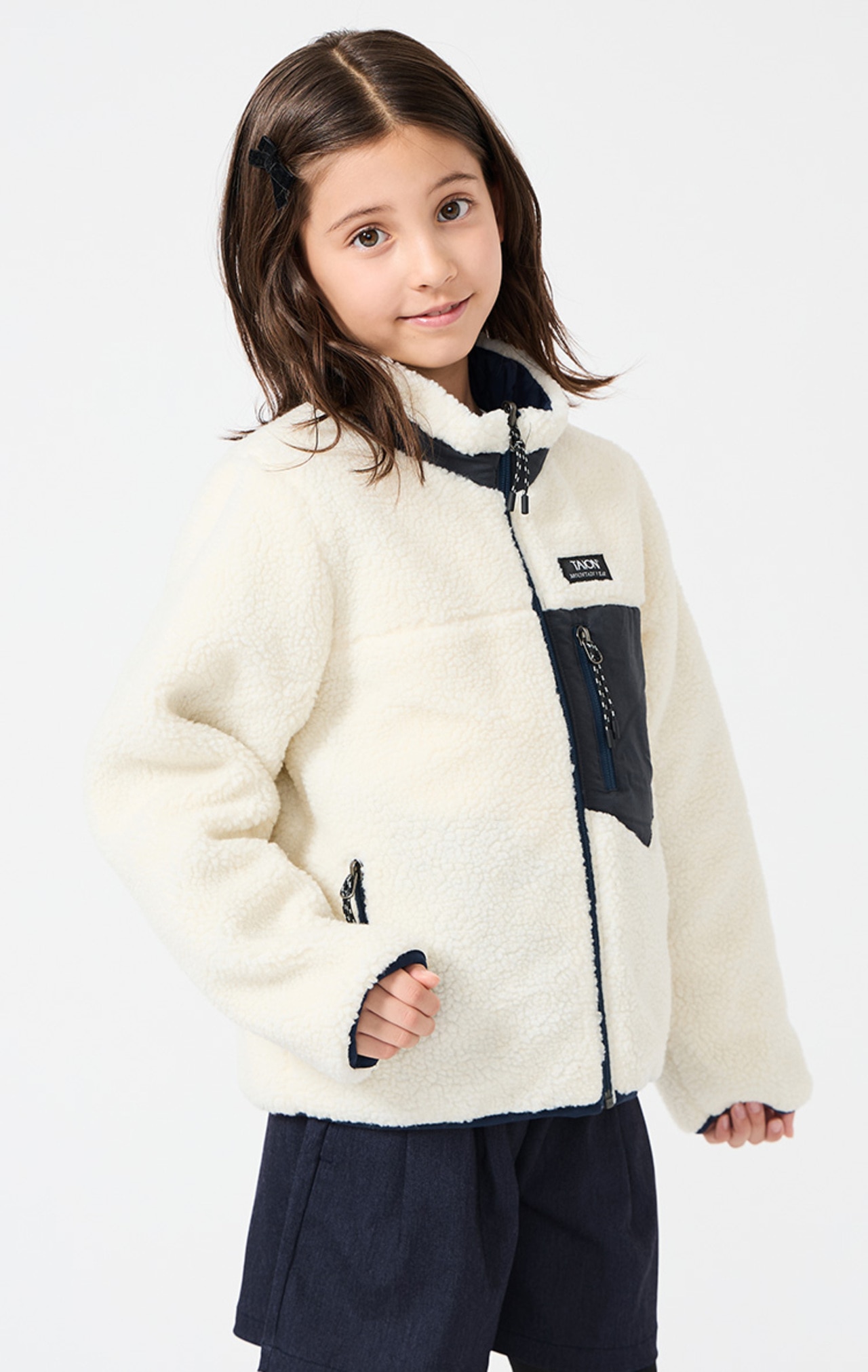 リバーシブルボア ダウンジャケット