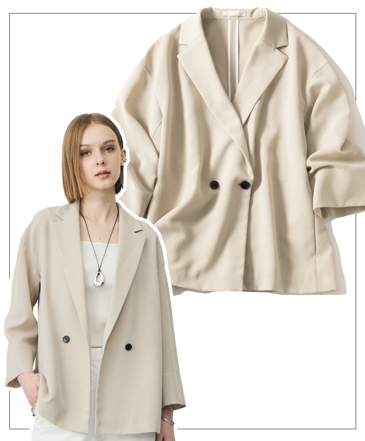 レディース 春夏 涼感ドライジャケット ベージュ