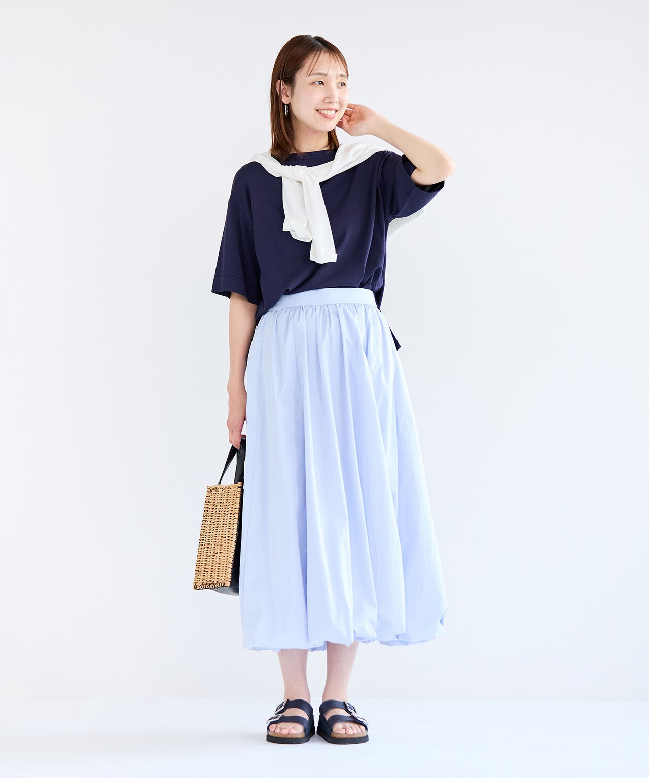 バルーンスカート　アイスブルー