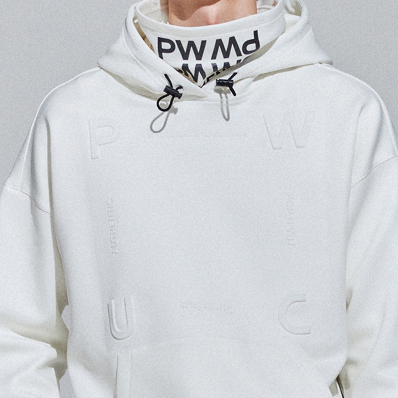 パーカー,ゴルフウェア,メンズ,冬,PW,おしゃれ,軽量,ネックウォーマー,ホワイト