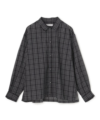イージーケア エアリーシアーシャツ ブラックチェック（305）