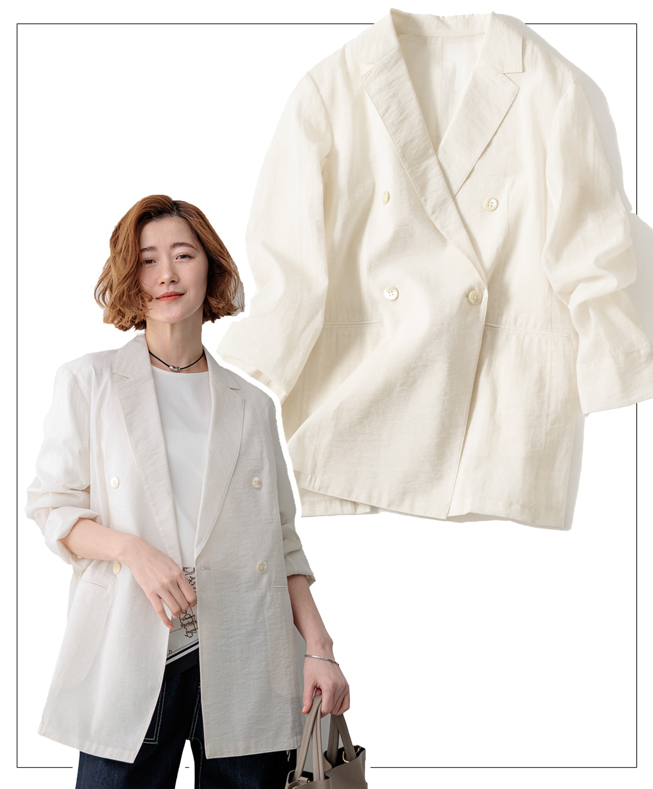 シアージャケット 白 レディース 大人