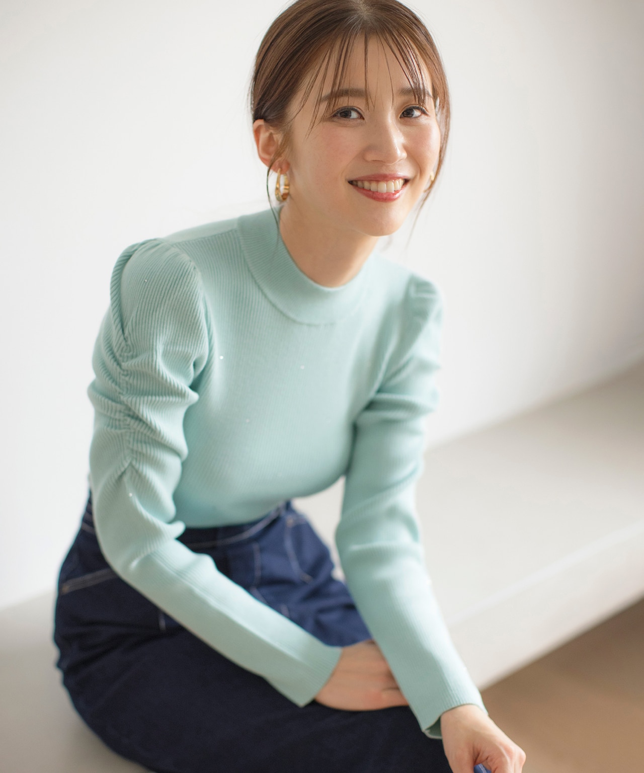 ミントカラー ニット