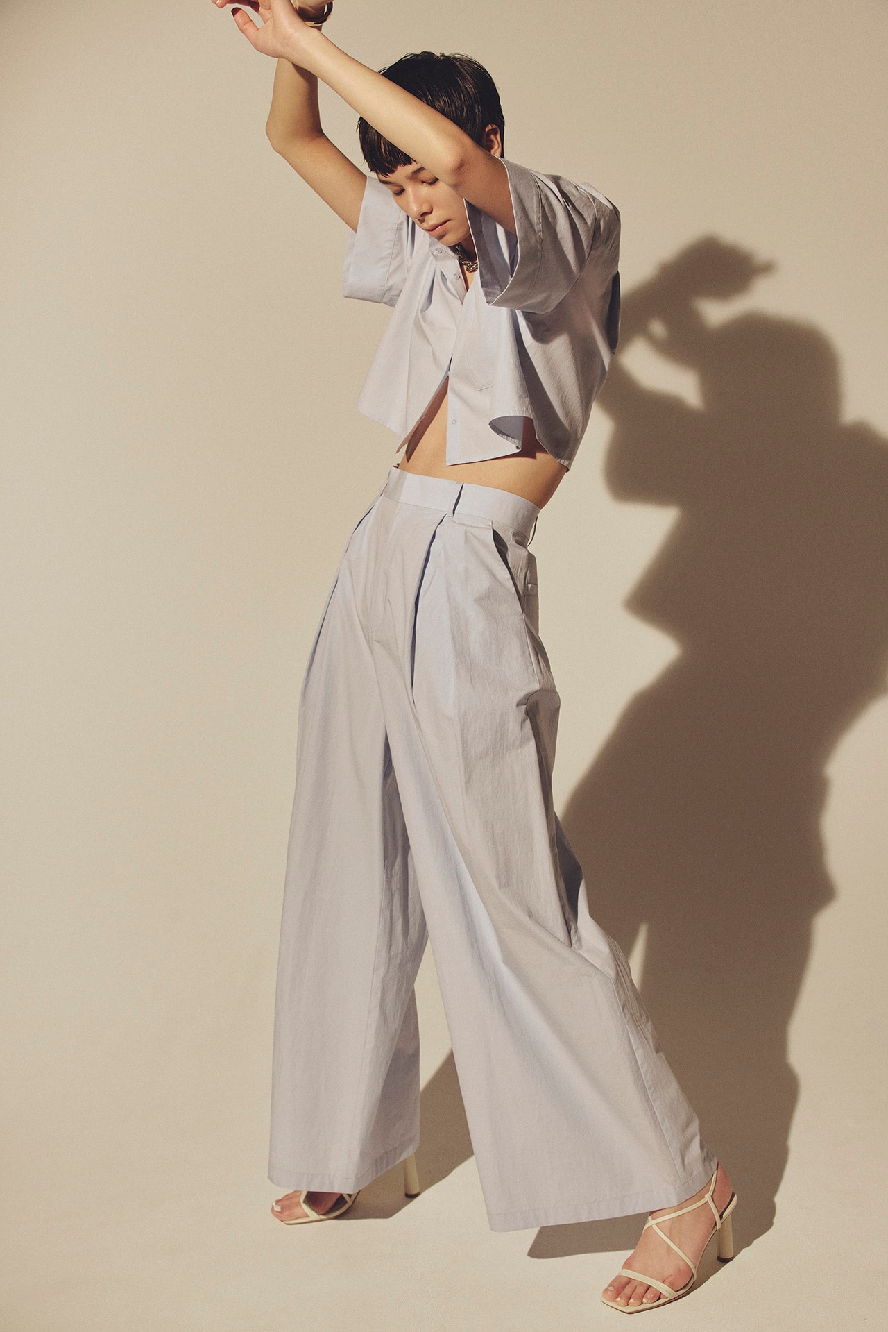 【洗濯機洗い可】カラータイプライター ワイドパンツ