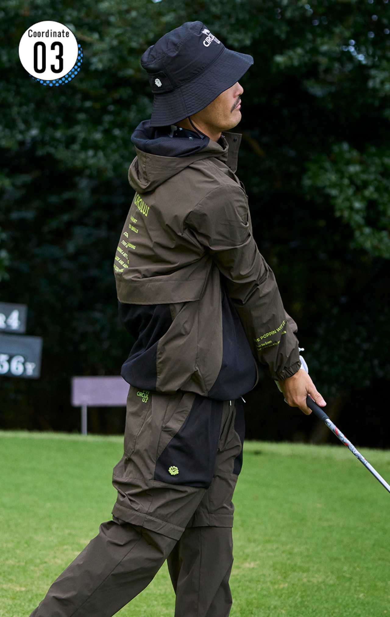 PWCIRCULUS,ゴルフウエア,気温別コーディネートの画像,いよいよ11月 10℃前後コーデ3,メンズコーディネート,フィニッシュ写真