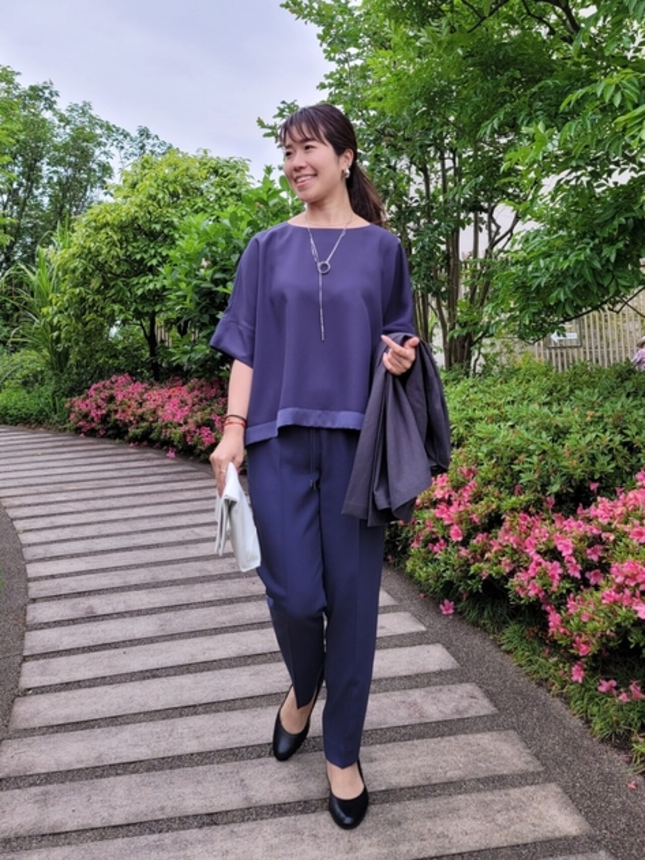 【マガジン掲載】Fluid Back Satin ブラウス（番号CK22）