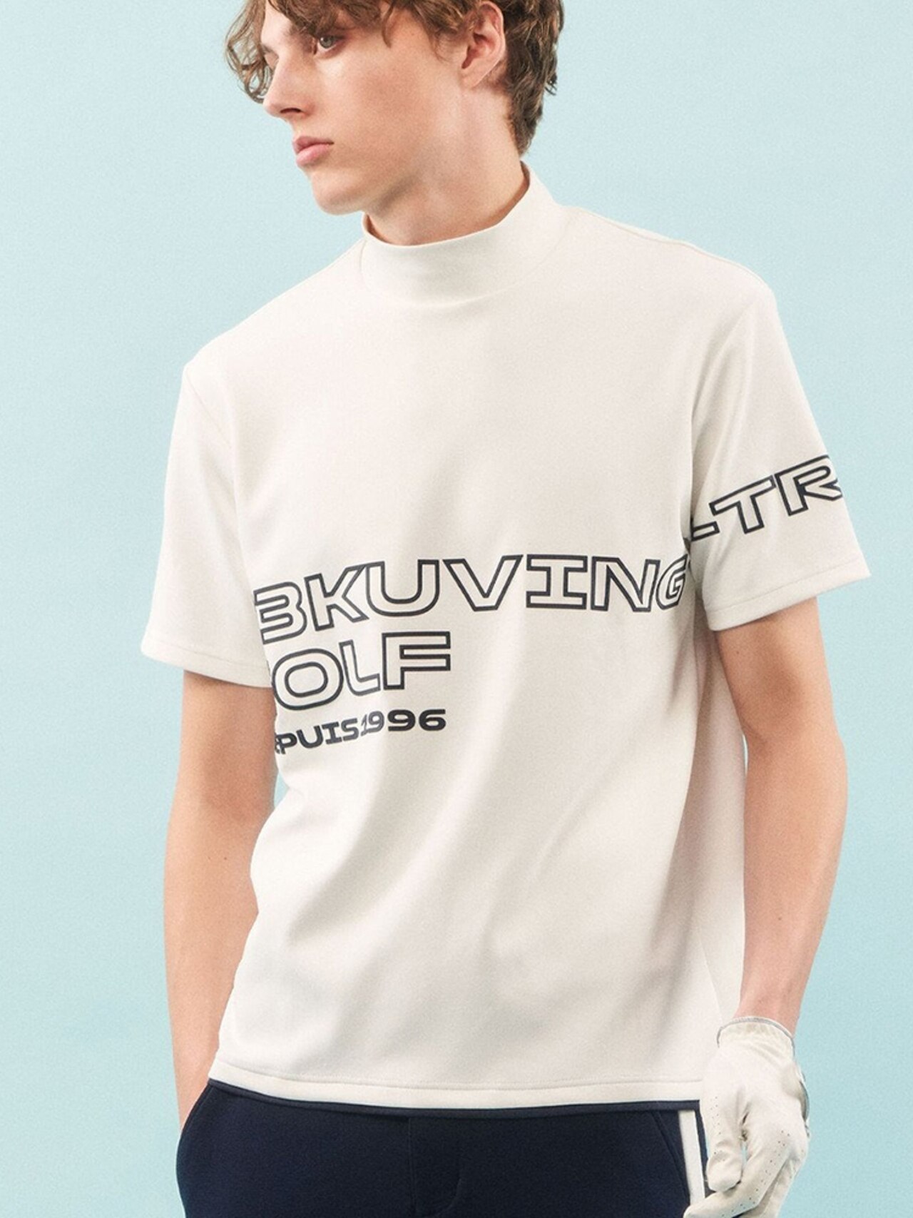 グラフィック モックネックシャツ