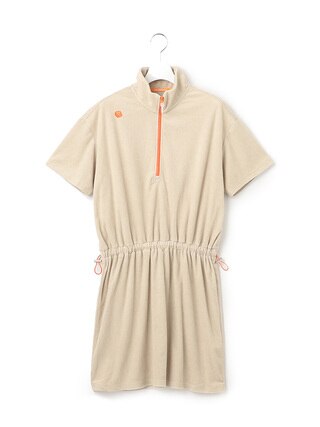 GOLF WOMEN パイル ハーフジップ モックネック ワンピース カラー033