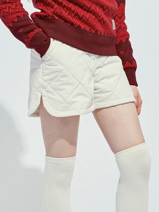 PWCIRCULUS,ピーダブ,PW,ゴルフウエア,おススメ,ショートパンツ,LADIES,WOMEN,キルティング,ボトムス,防寒,防風,クリスマスギフト,プレゼント選び,ゴルフプレー