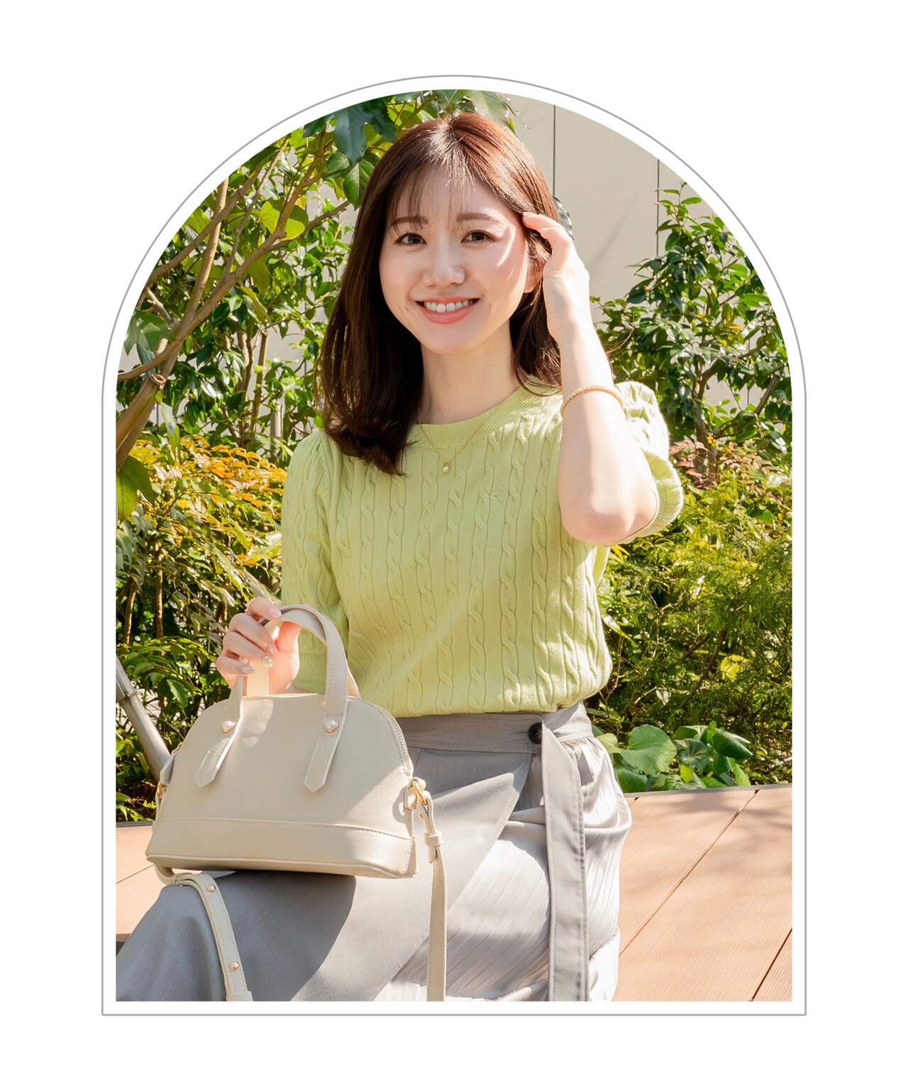 【洗える】カラーケーブル ニット