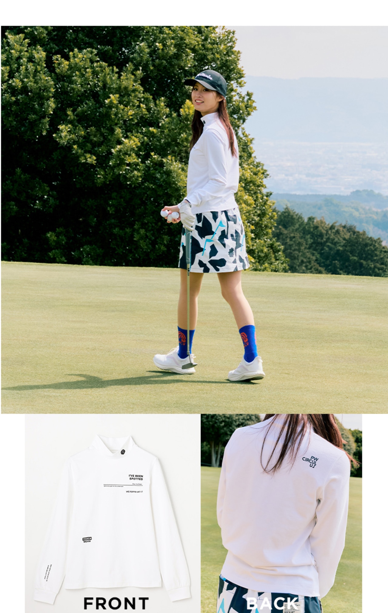 PWCIRCULUS,ピーダブ,PW,ゴルフウェア,ベーシック,吸水速乾,メッシュ,ゴルフトップス,モックネック,WOMENS,2026春夏,新作ウェア,機能性