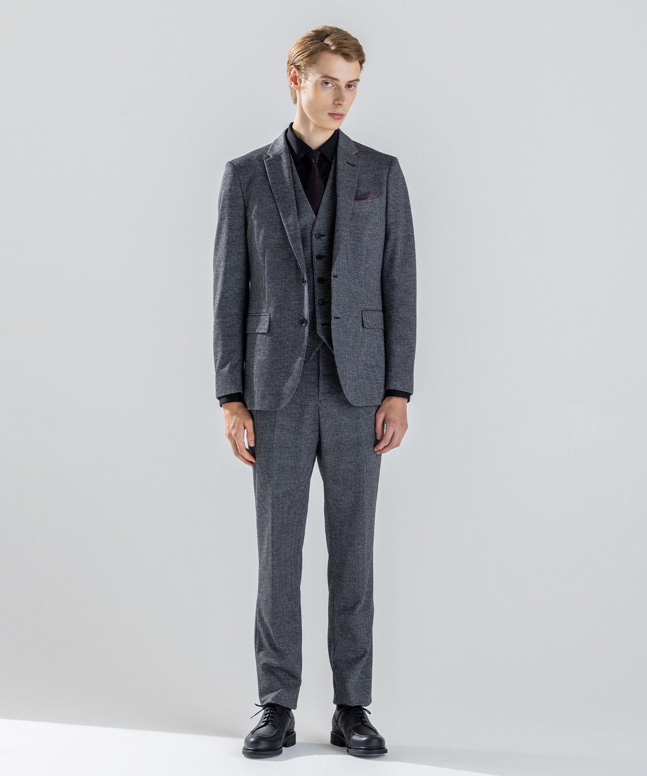 ICB/オンワード樫山⭐️セットアップスーツ上下、黒色、大きなサイズ15号／17号 MENS BUSINESS STYLE | ONWARD CROSSET MAG