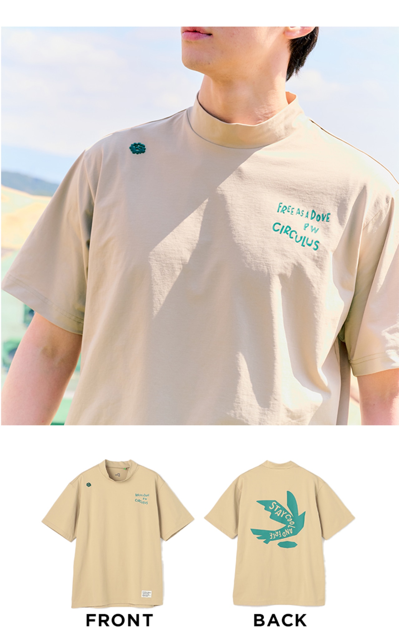 PWCIRCULUS,ピーダブ,PW,ゴルフウェア,ゴルフトップス,モックネック,MENS,2026春夏,新作ウェア,機能性