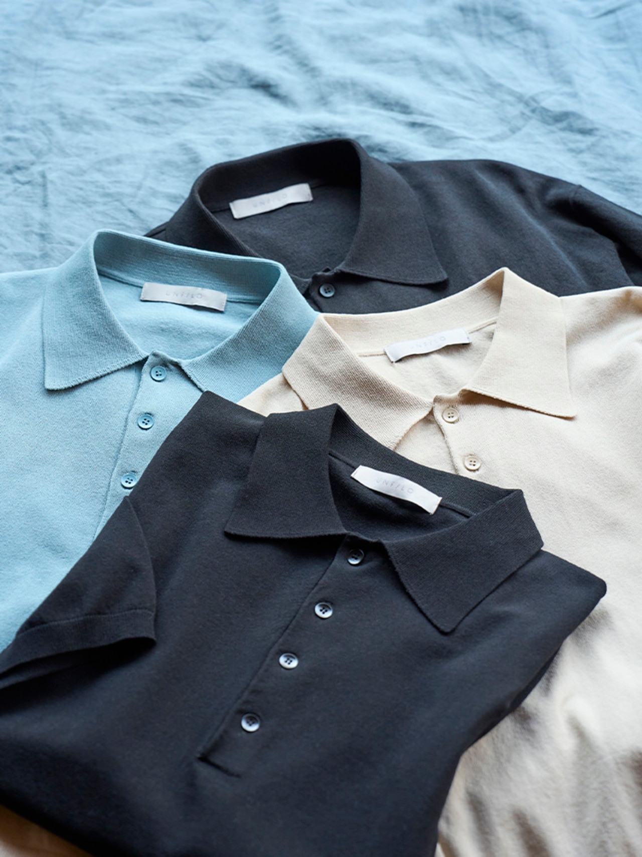 アンフィーロメンズの機能美ニットポロシャツ