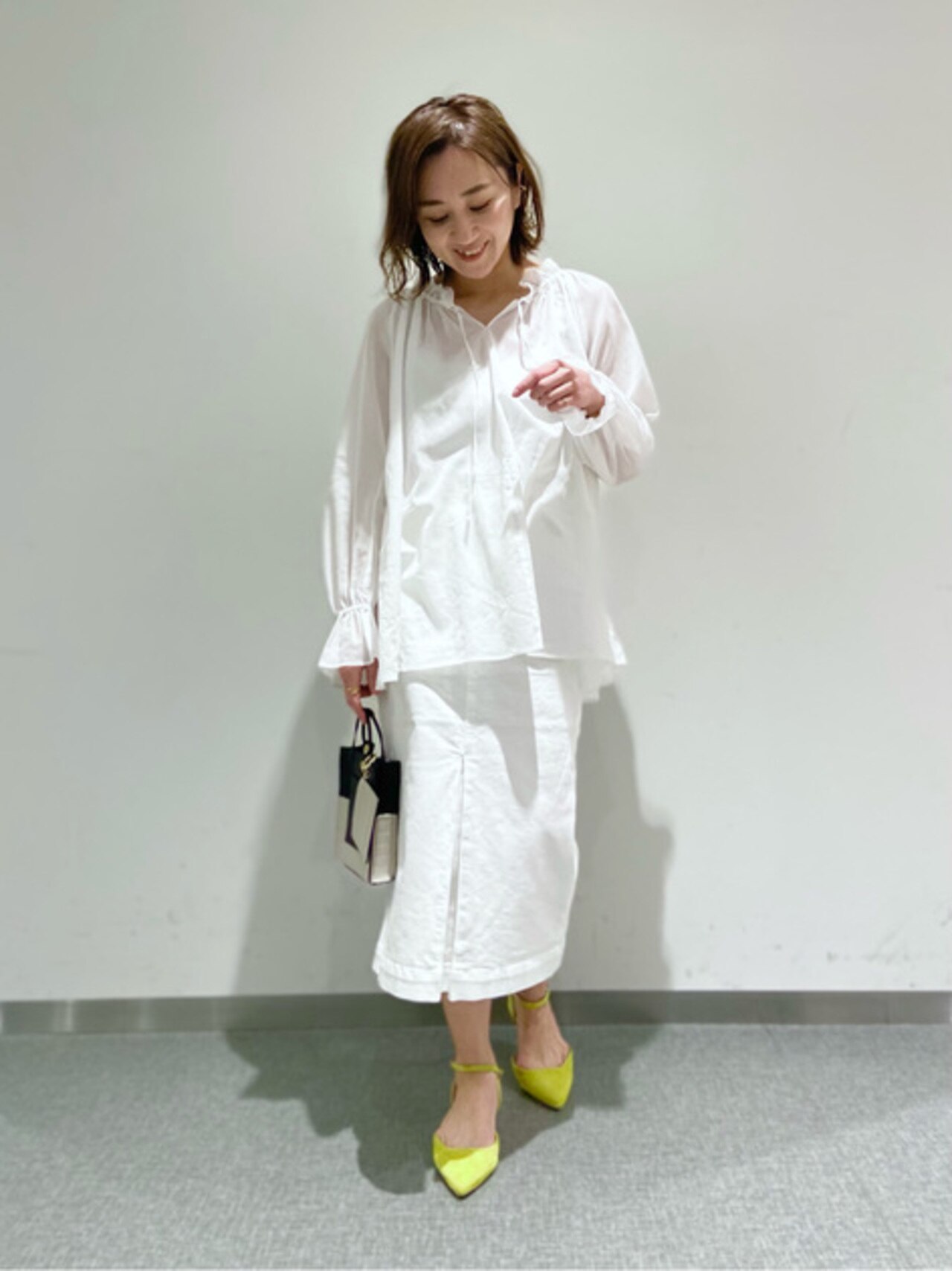 【WEB限定カラーあり/洗える】ソフトコットンローン ギャザー チュニックブラウス