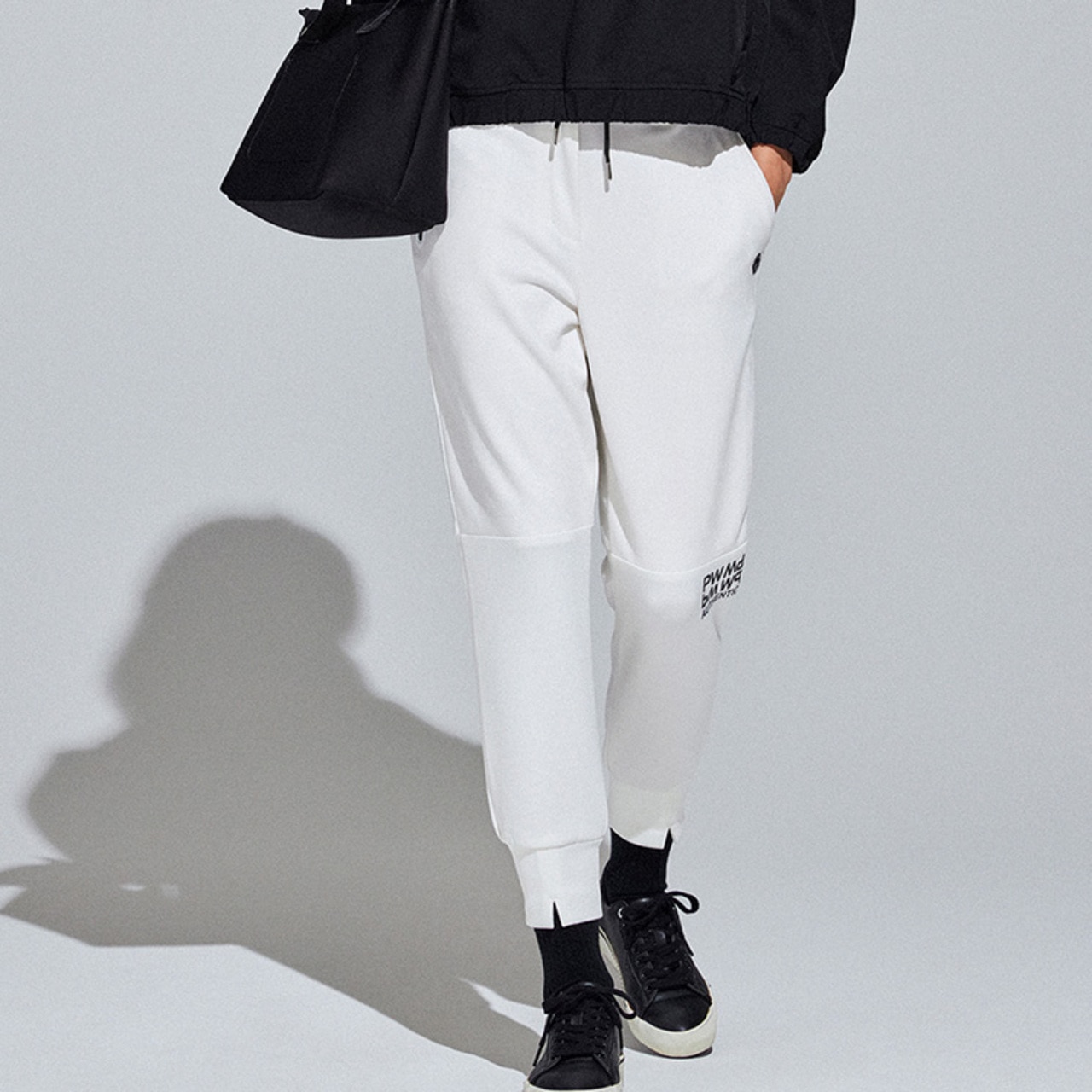 ゴルフウェア,レディース,秋冬,PW,おしゃれ,ジョガーパンツ,ゴルフ,ホワイト