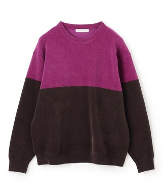 ライトモール ニット ブラウン×パープル(130)